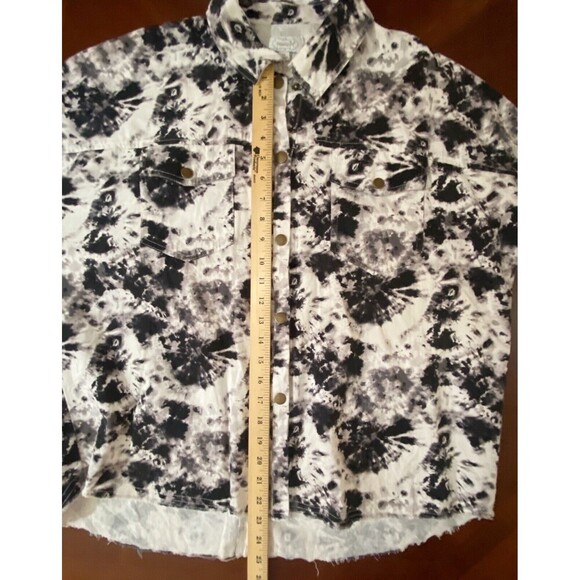 Mudpie Sterling Shacket Black‎ Tie Dye Jacket Shacket NWOT Size M - Picture 9 of 12